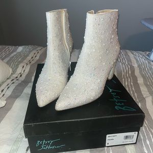 Betsey Johnson Cady Ivory Booties
